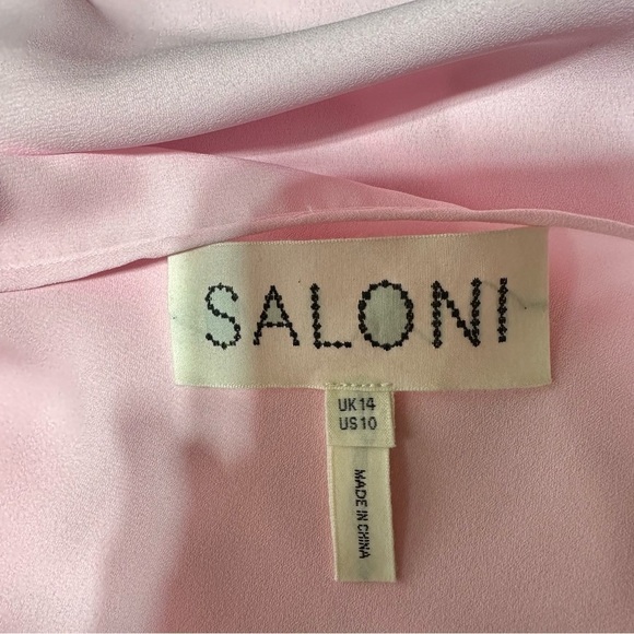 SALONI Women’s Adjustable Spaghetti Strap Slip Inner Dress In Green Size 10 - Picture 2 of 11